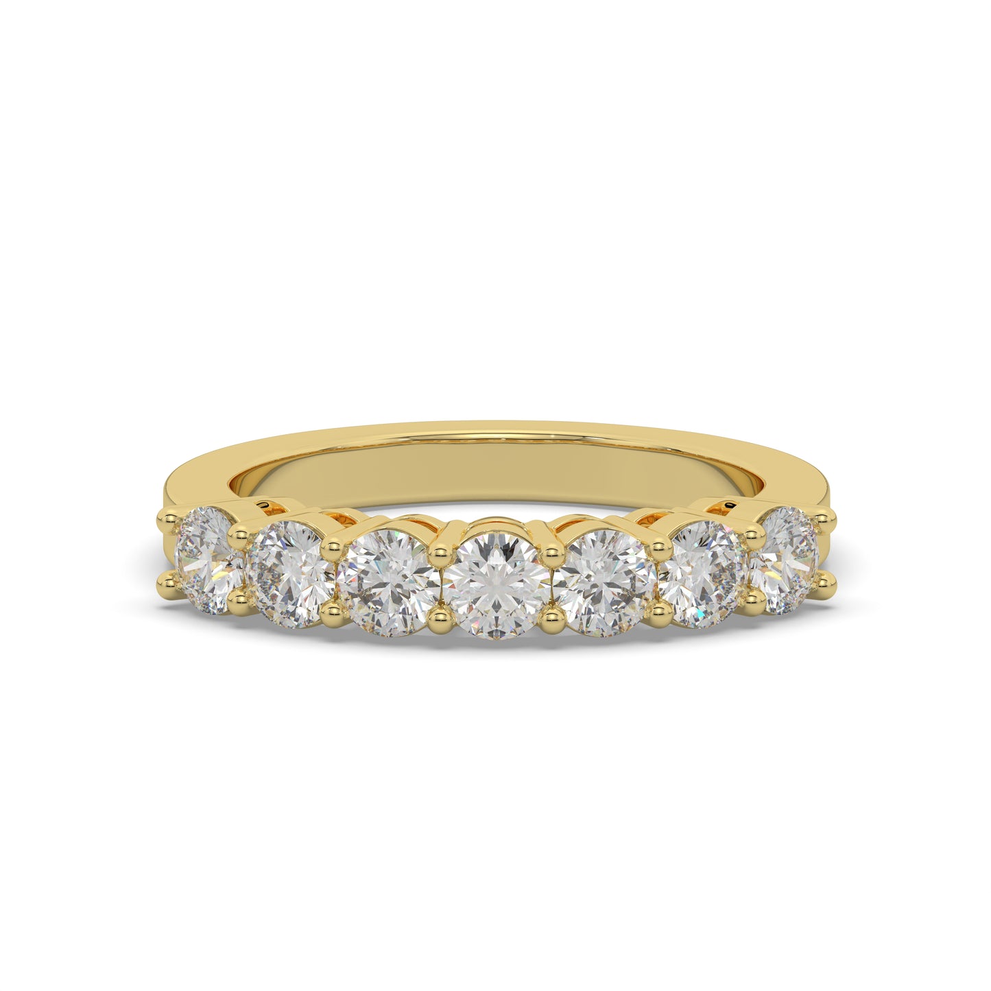 Eternal Seven Stone Diamond Ring in 18K and 14K White Gold Moissanite ring