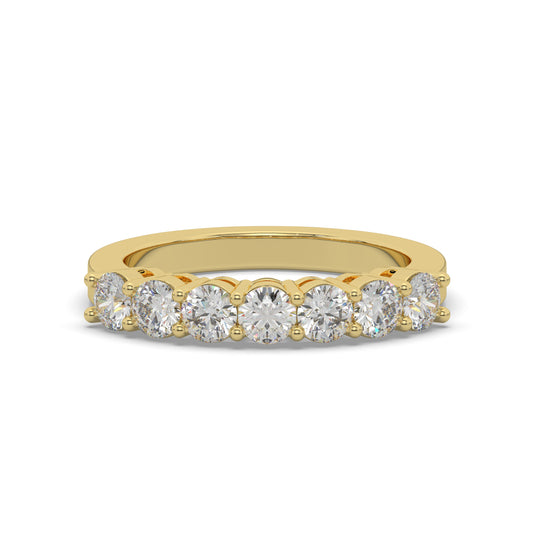 Eternal Seven Stone Diamond Ring in 18K and 14K White Gold Moissanite ring