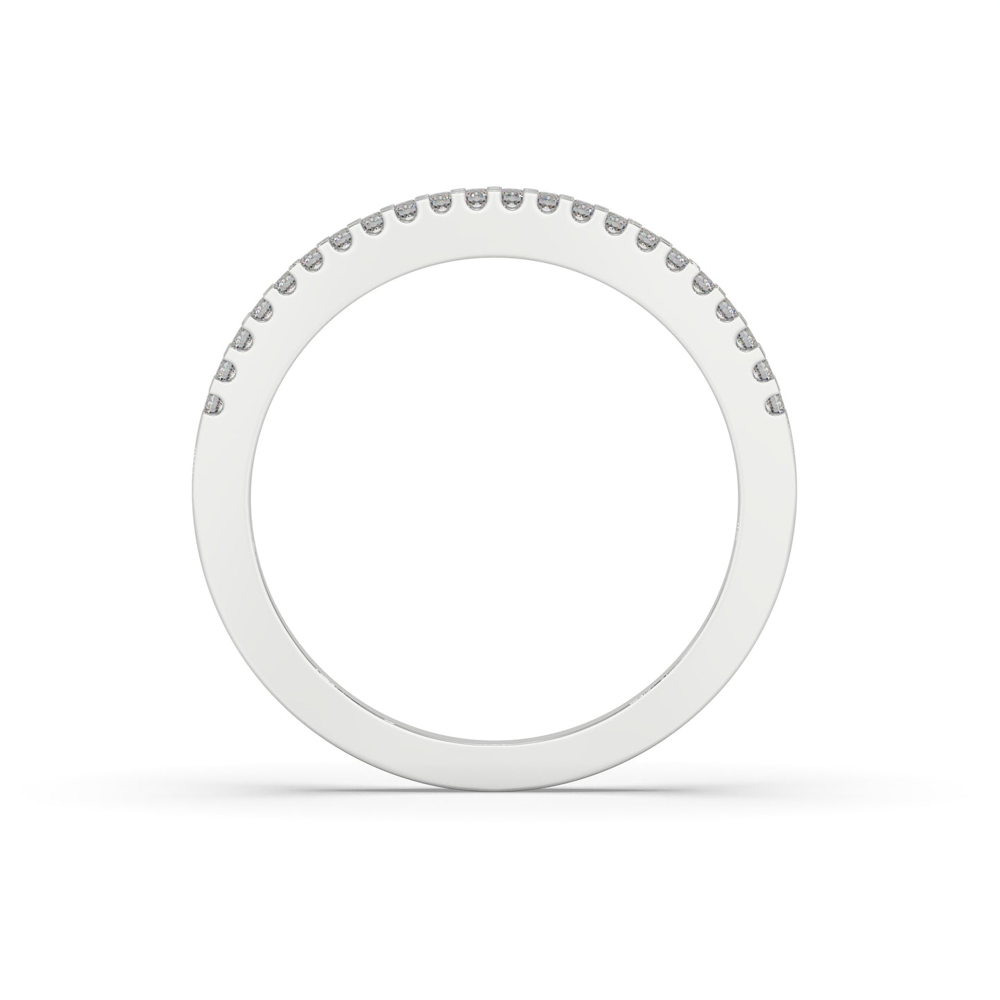 Round Cut Diamond Wedding Band in 14K Solid and 18 kt Yellow Gold – Dainty Stacking Ring, Minimalist Gold Bridal Jewelry, Diamond Eternity Band Ring