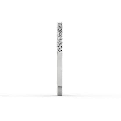 Round Cut Diamond Wedding Band in 14K Solid and 18 kt Yellow Gold – Dainty Stacking Ring, Minimalist Gold Bridal Jewelry, Diamond Eternity Band Ring