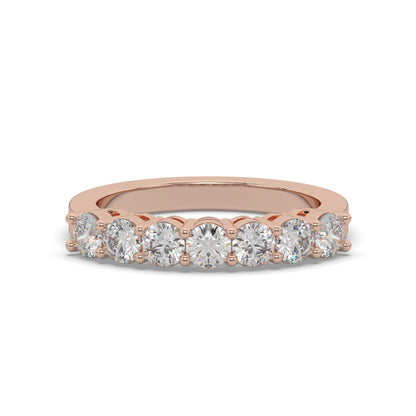 Eternal Seven Stone Diamond Ring in 18K and 14K White Gold Moissanite ring