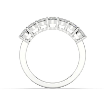 Eternal Seven Stone Diamond Ring in 18K and 14K White Gold Moissanite ring