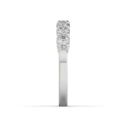 Eternal Seven Stone Diamond Ring in 18K and 14K White Gold Moissanite ring