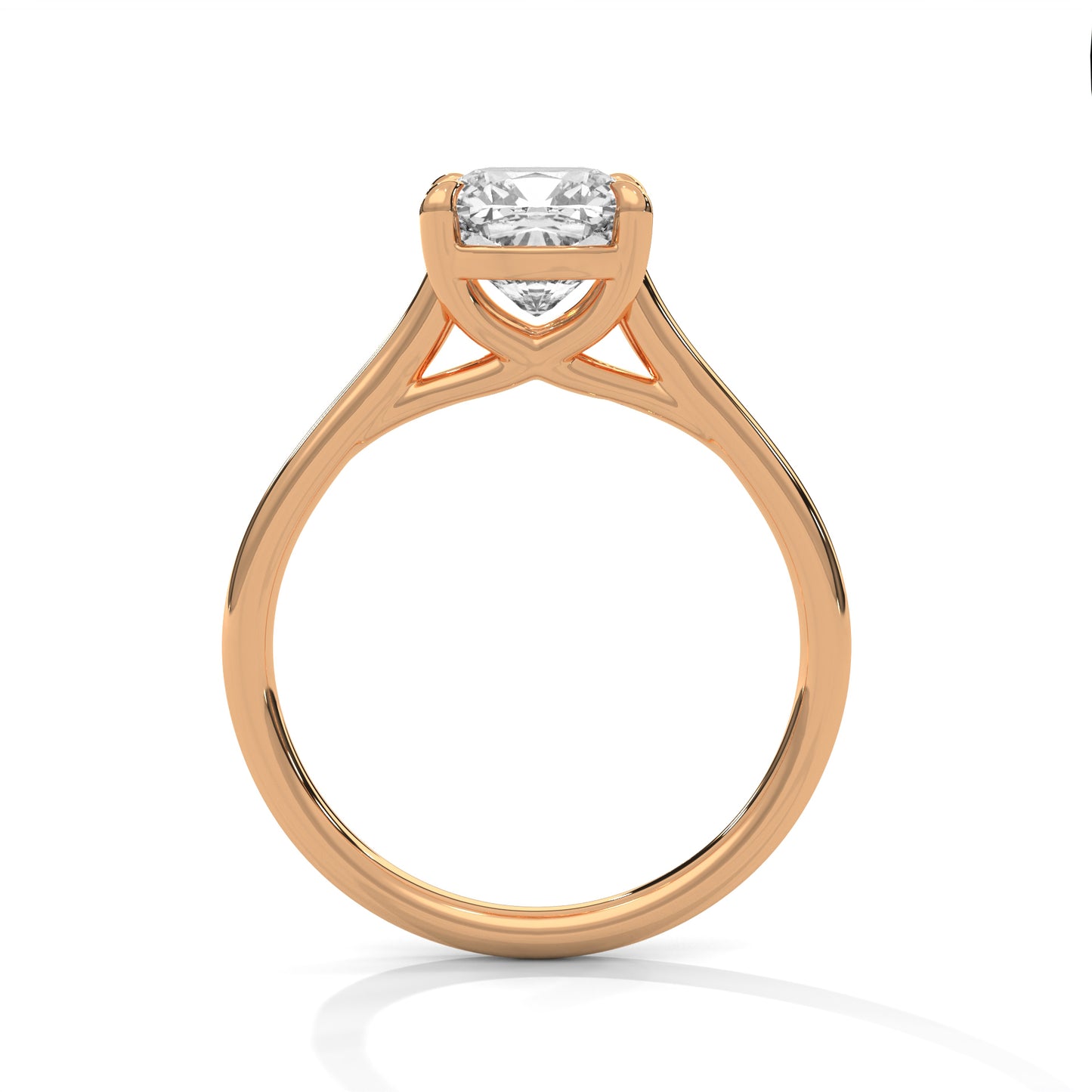 Rosy fine Cushion Diamond Wedding Ring – Timeless Elegance for Your Love 18kt and 14kt,10kt solid gold