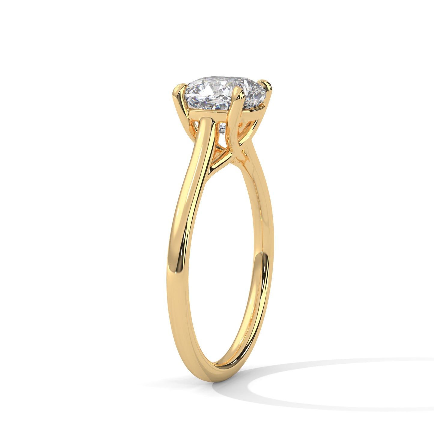Rosy fine Cushion Diamond Wedding Ring – Timeless Elegance for Your Love 18kt and 14kt,10kt solid gold