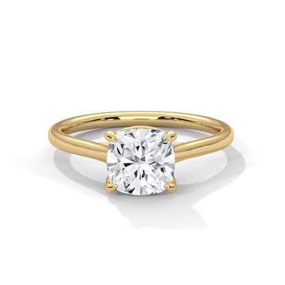 Rosy fine Cushion Diamond Wedding Ring – Timeless Elegance for Your Love 18kt and 14kt,10kt solid gold