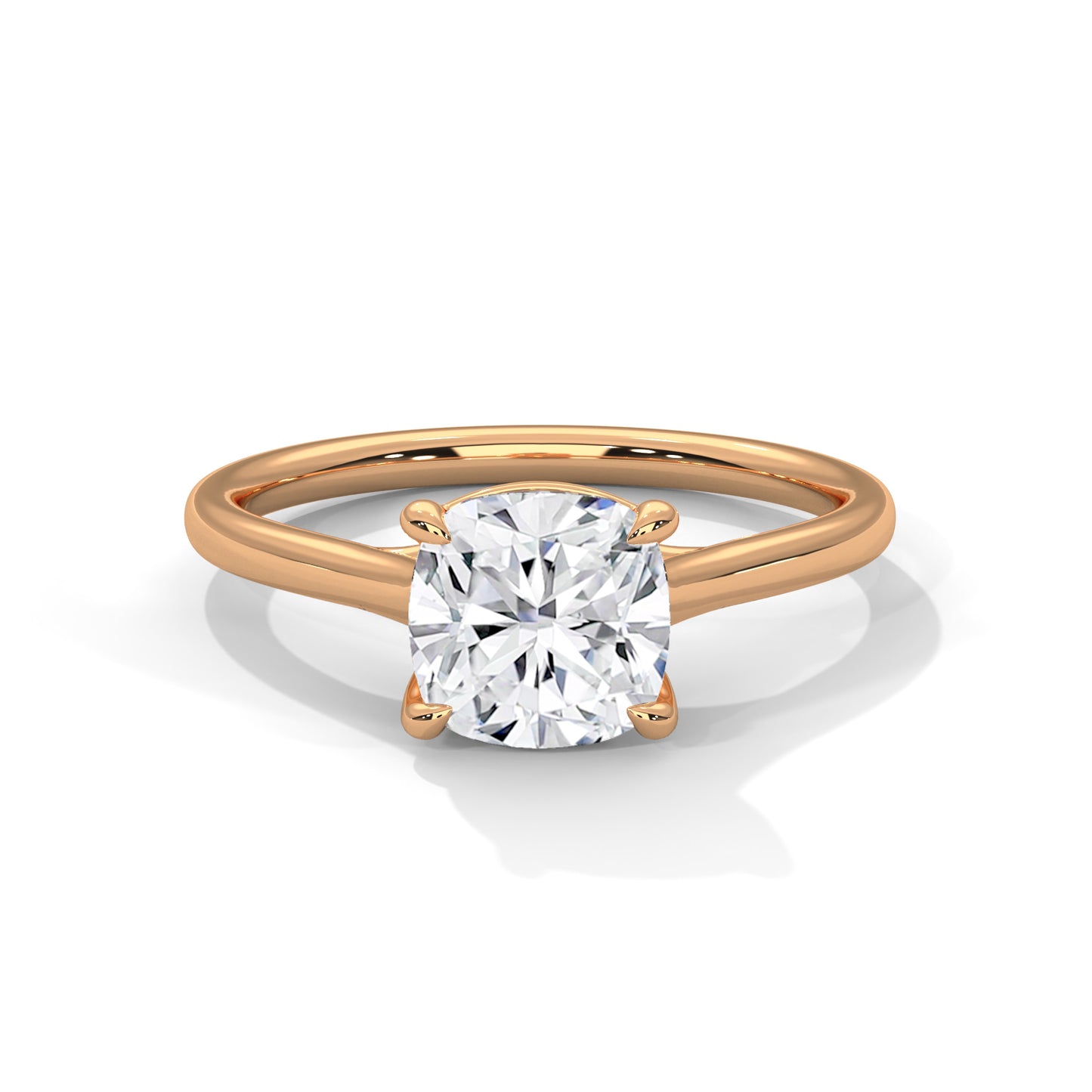 Rosy fine Cushion Diamond Wedding Ring – Timeless Elegance for Your Love 18kt and 14kt,10kt solid gold