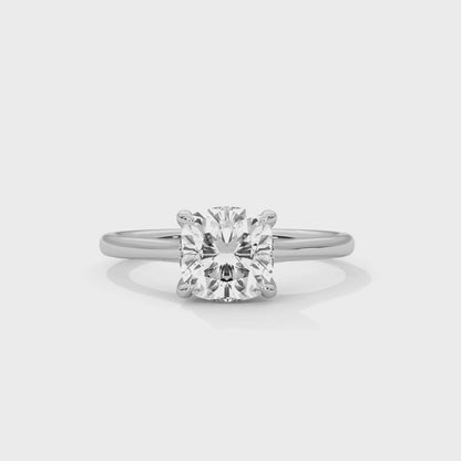 Rosy fine Cushion Diamond Wedding Ring – Timeless Elegance for Your Love 18kt and 14kt,10kt solid gold